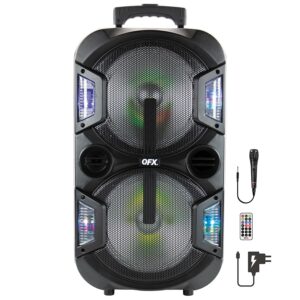 qfx dj speaker, usb, black (pbx-210)