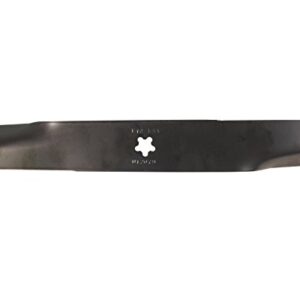 USA Mower Blades U12025BP (6) High-Lift for Husqvarna 539112079 Dixon 10782 10881 Length 18 in. Width 2-1/2 in. Thickness .200 in. Center Hole 5 Point Star 50 in. Deck