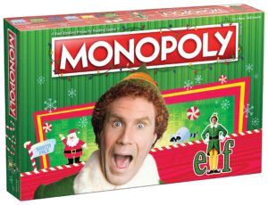 monopoly elf | based on christmas comedy film elf | collectible monopoly game featuring familiar locations and iconic moments | officially licensed monopoly