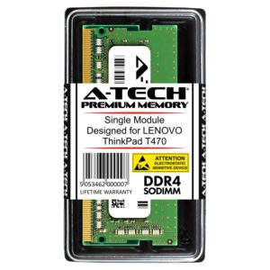 A-Tech 8GB RAM for Lenovo ThinkPad T470 | DDR4 2400 SODIMM PC4-19200 1.2V 260-Pin Memory Upgrade Module