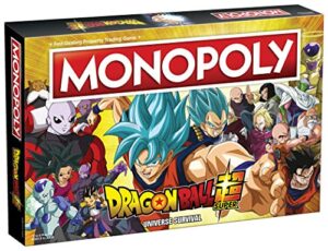 monopoly dragon ball super | recruit legendary warriors goku, vegeta and gohan | official dragon ball z anime series merchandise | themed monopoly game