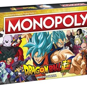 Monopoly Dragon Ball Super | Recruit Legendary Warriors Goku, Vegeta and Gohan | Official Dragon Ball Z Anime Series Merchandise | Themed Monopoly Game