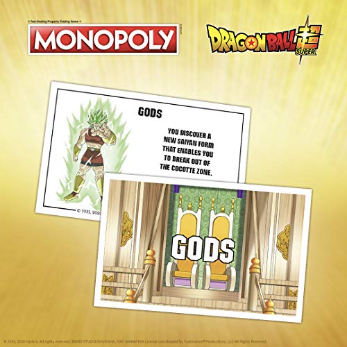 Monopoly Dragon Ball Super | Recruit Legendary Warriors Goku, Vegeta and Gohan | Official Dragon Ball Z Anime Series Merchandise | Themed Monopoly Game