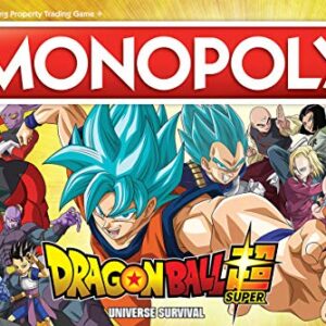 Monopoly Dragon Ball Super | Recruit Legendary Warriors Goku, Vegeta and Gohan | Official Dragon Ball Z Anime Series Merchandise | Themed Monopoly Game