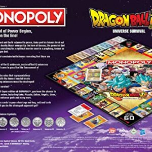 Monopoly Dragon Ball Super | Recruit Legendary Warriors Goku, Vegeta and Gohan | Official Dragon Ball Z Anime Series Merchandise | Themed Monopoly Game