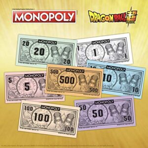 Monopoly Dragon Ball Super | Recruit Legendary Warriors Goku, Vegeta and Gohan | Official Dragon Ball Z Anime Series Merchandise | Themed Monopoly Game