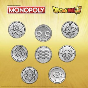 Monopoly Dragon Ball Super | Recruit Legendary Warriors Goku, Vegeta and Gohan | Official Dragon Ball Z Anime Series Merchandise | Themed Monopoly Game