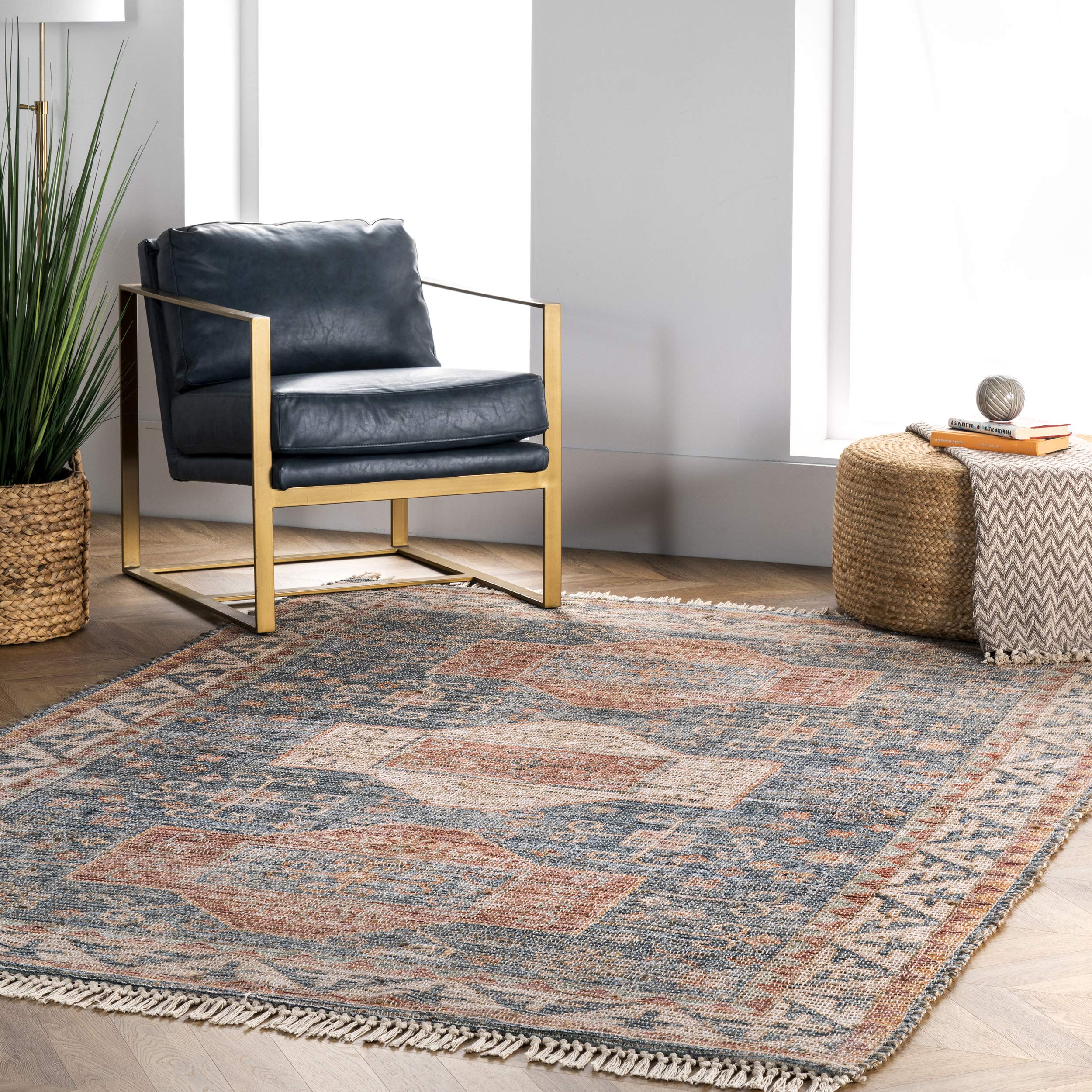 nuLOOM Jacquelyn Flatweave Area Rug, 6' Square, Multi