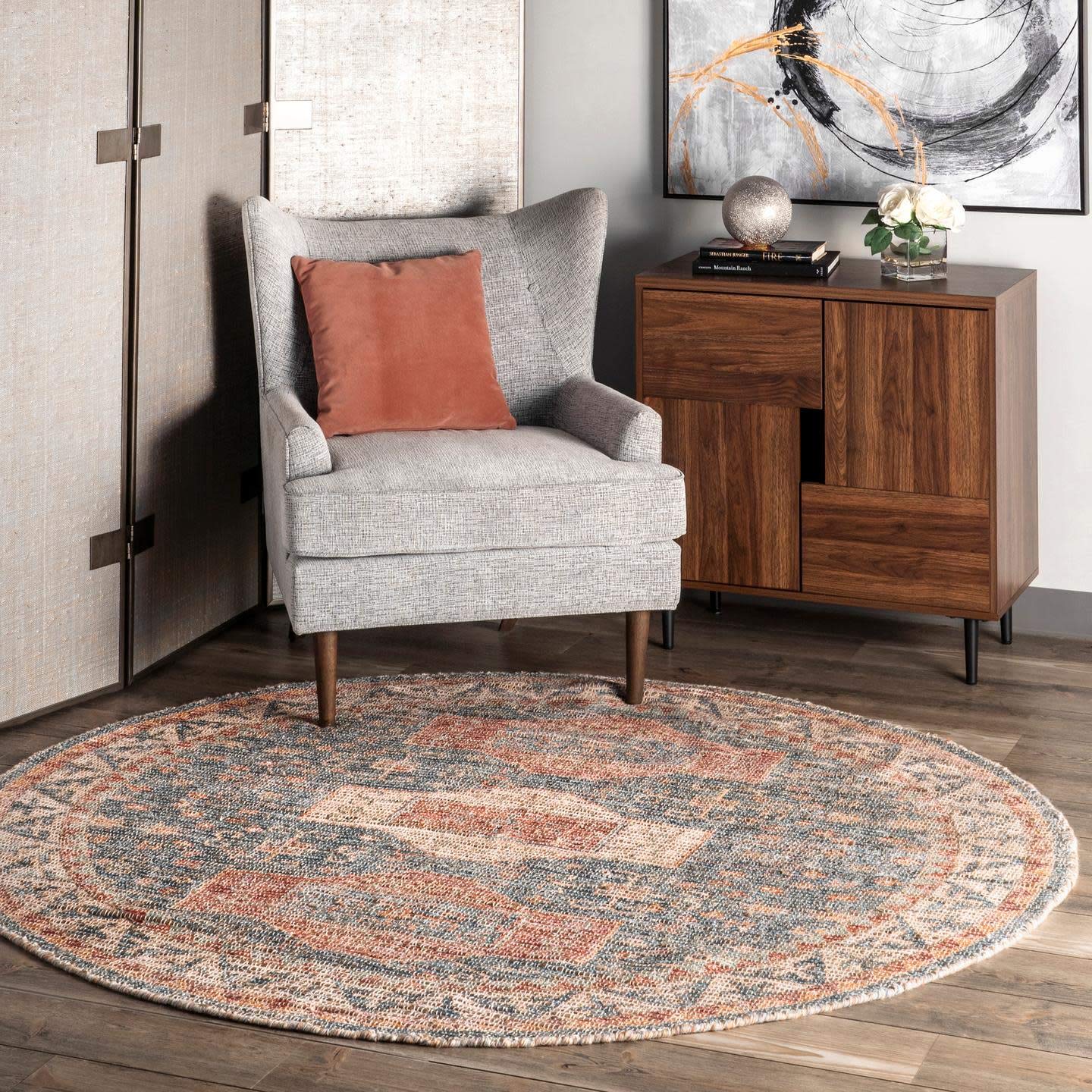 nuLOOM Jacquelyn Flatweave Area Rug, 6' Square, Multi