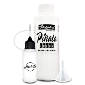 jacquard pinata white alcohol ink made in usa - blanco blanco color 4fl oz - works great with resin and yupo - pinata alcohol inks - white ink bundled with moshify 20 ml applicator bottle
