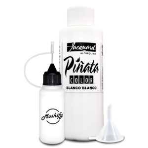 Jacquard Pinata White Alcohol Ink Made in USA - Blanco Blanco Color 4fl oz - Works Great with Resin and Yupo - Pinata Alcohol Inks - White Ink Bundled with Moshify 20 mL Applicator Bottle