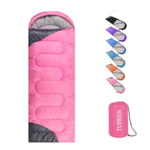 tuphen- sleeping bags for adults kids boys girls backpacking hiking camping microfiber liner, cold warm weather 4 seasons winter, fall, spring, summer, indoor outdoor use, lightweight & waterproof