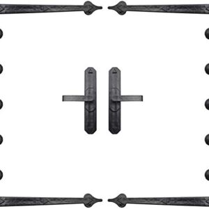 WINSOON Magnetic Decorative Garage Door Hardware 6 Pieces Carriage Accents Faux Hinges Curb Appeal Decor Kit with 10 Clavos