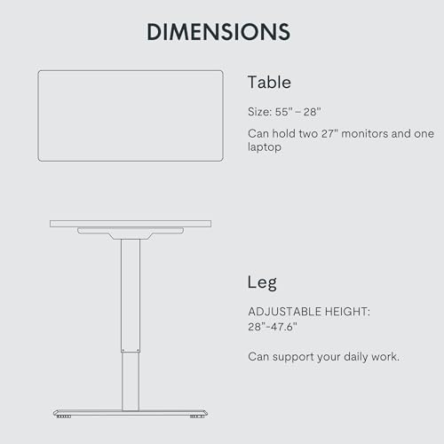 FLEXISPOT Adjustable Desk 55 x 28 Inches Stand Up Desk Workstation Electric Height Adjustable Standing Desk with Splice Board (Gray Frame + 55 in Mahogany Top)