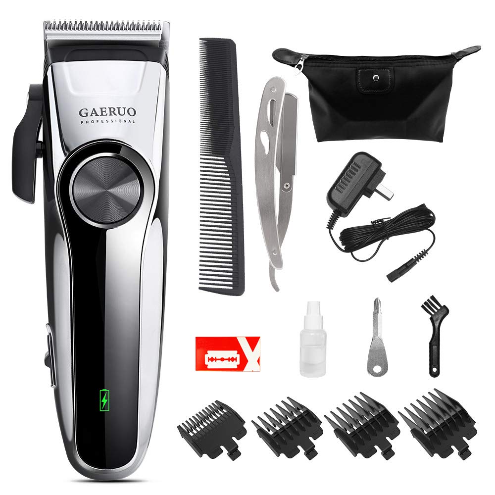 GAERUO Professional Hair Clippers for Men-Cordless/Cord Hair Trimmer,Pro Hair Clipper Cutting Kit,Electric Cutting Trimmer Set, Rechargeable Haircut & Grooming Kit for Baber, Salon, Home RFC-1713