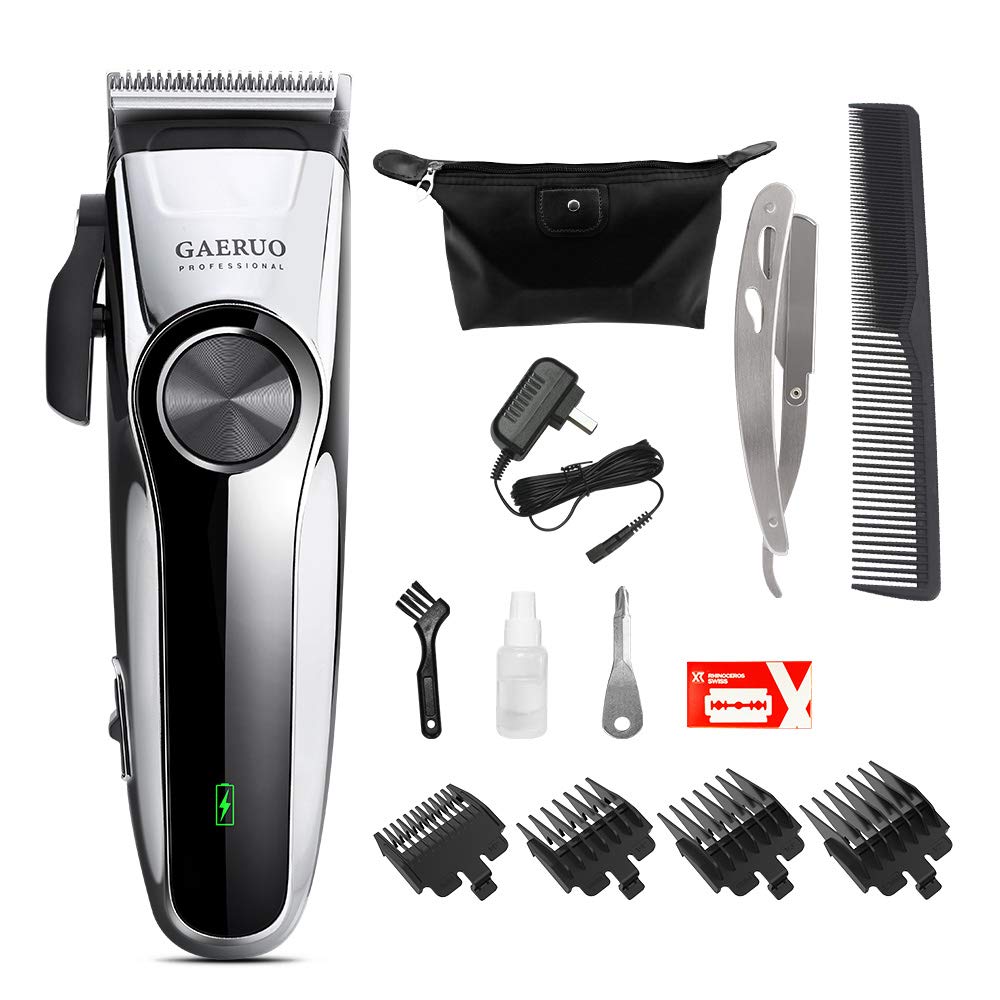 GAERUO Professional Hair Clippers for Men-Cordless/Cord Hair Trimmer,Pro Hair Clipper Cutting Kit,Electric Cutting Trimmer Set, Rechargeable Haircut & Grooming Kit for Baber, Salon, Home RFC-1713