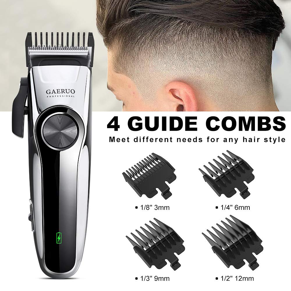 GAERUO Professional Hair Clippers for Men-Cordless/Cord Hair Trimmer,Pro Hair Clipper Cutting Kit,Electric Cutting Trimmer Set, Rechargeable Haircut & Grooming Kit for Baber, Salon, Home RFC-1713