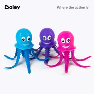 Boley Catch The Octopus Dive Toys - 3 Pk Light-Up Sea Animal Bath for Kids - Bath Toys & Water Games