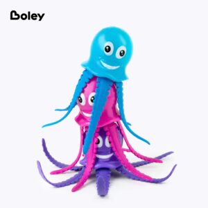 Boley Catch The Octopus Dive Toys - 3 Pk Light-Up Sea Animal Bath for Kids - Bath Toys & Water Games