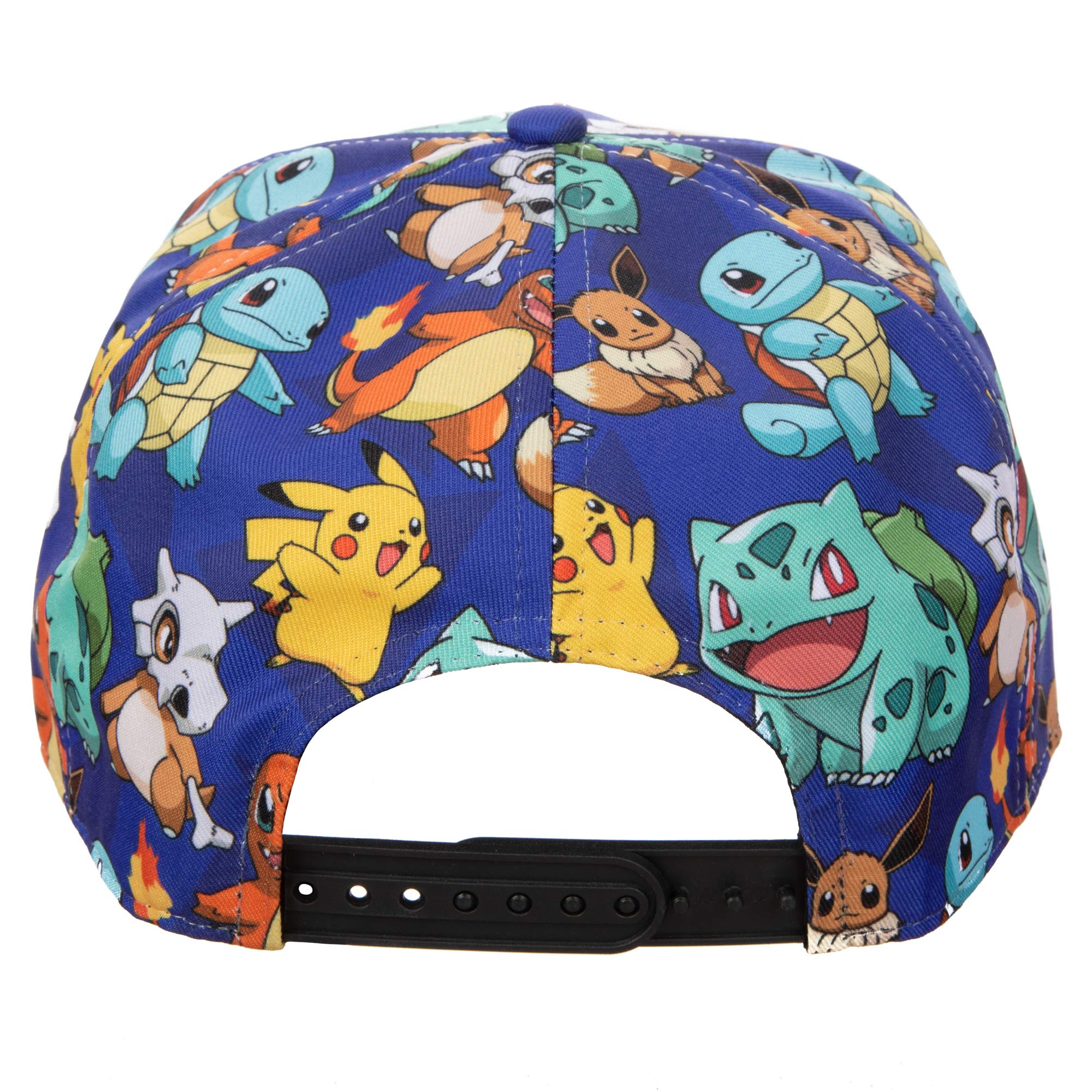 Pokemon The Original Starters Allover Print Snapback Cap Hat Licensed Blue