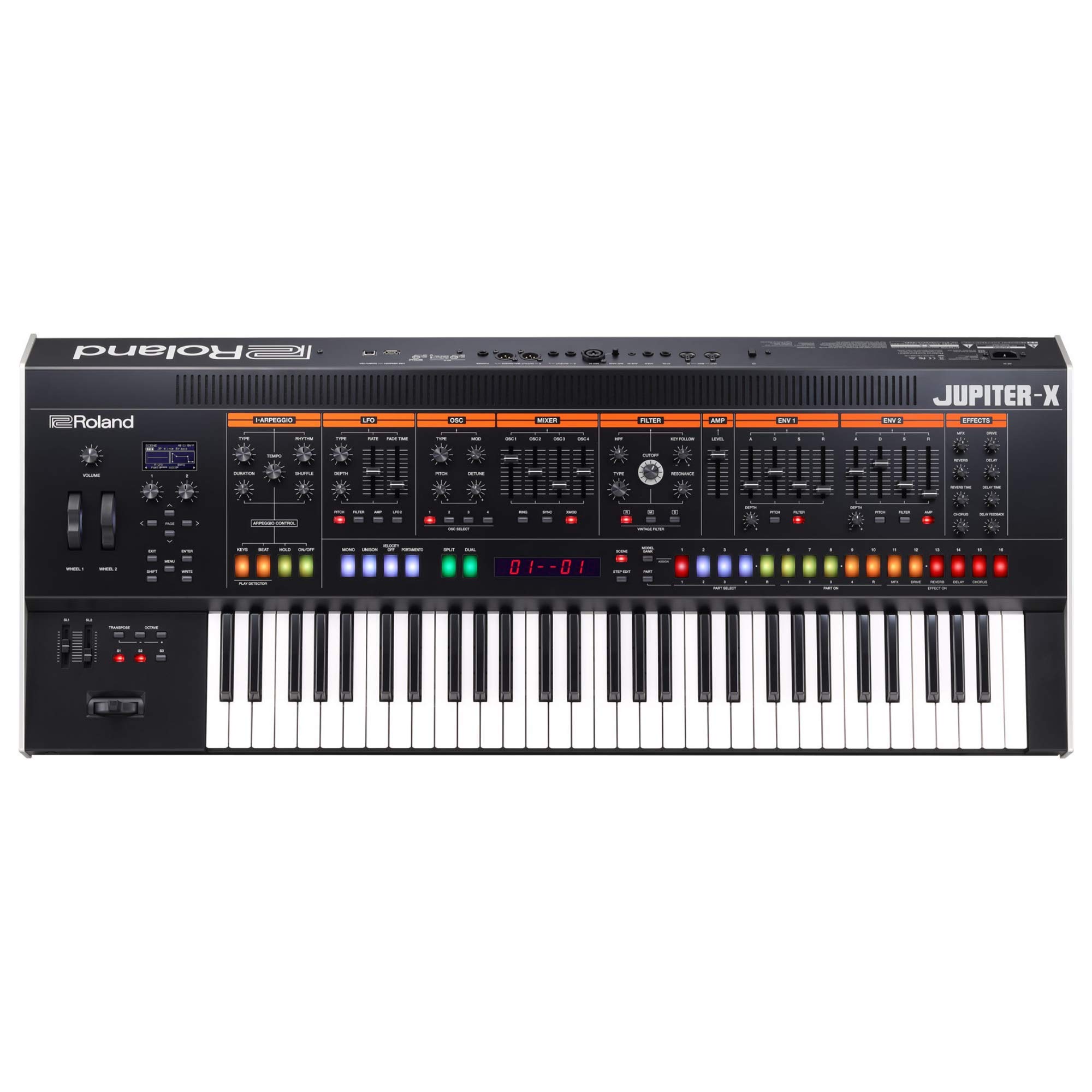 Roland 0 String Keyboard synthesizer, 0, Black (JUPITER-X)