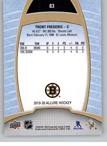 2019-20 Upper Deck Allure #83 Trent Frederic RC Rookie Boston Bruins NHL Hockey Trading Card