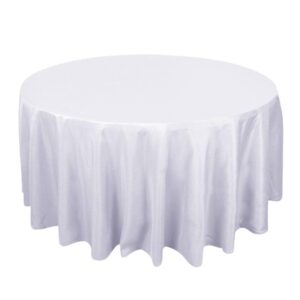 efavormart 120" seamless premium polyester table linens round commercial grade tablecloth for wedding banquet restaurant - white
