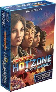pandemic hot zone: north america board game - unite to save the continent! cooperative strategy game for kids and adults, ages 8+, 2-4 players, 30 minute playtime, made by z-man games