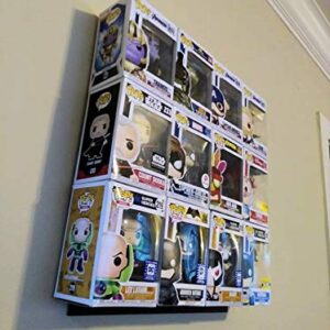 Wall Display Case for 12 Boxed Funko Pop, or Pins. Bordeless, Shelfless, No Assembly Required, just Hang on