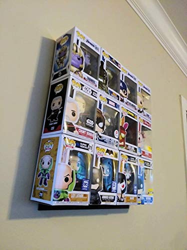 Wall Display Case for 12 Boxed Funko Pop, or Pins. Bordeless, Shelfless, No Assembly Required, just Hang on