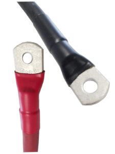 ac/dc wire and supply 4/0 solar battery cables 1 red/ 1 black 4/0 6" ea sealed wind,rv, inverter usa