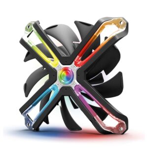 zalman sf140 rgb computer fan, 140mm high performance cooling fan for gaming pc with biomimetics, 140mm