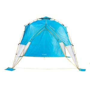 lightspeed outdoors tall canopy with shade wall, beach tent, horizon blue