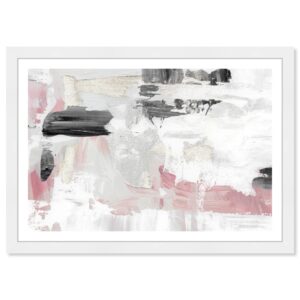 abstract framed wall art prints 'blush rose dream' paint