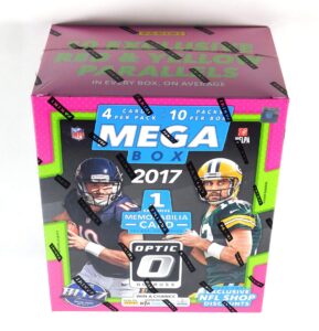 2017 donruss optic nfl football factory sealed mega box (10 packs) possible patrick mahomes rookie
