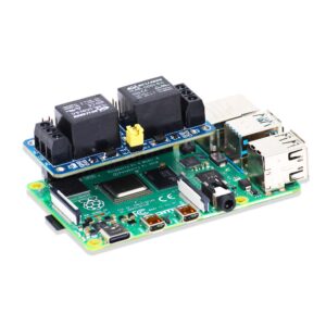 sb components Zero Relay 2 Channel 5V Relay Shield for Raspberry Pi, Relay HAT Expansion Relay Board for Raspberry Pi 4B/3B+/3B/2B/B+/A+/Zero and Zero W | Power Relay Module for Raspberry Pi