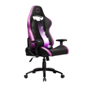 Cooler Master Caliber R2 Gaming Chair High Back Office Computer Game Chair, PU Leather Reclining Ergonomic Backrest, Headrest, Seat Height and Armrest Adjustment with Lumbar Support - Purple