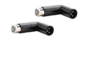 coluber cable rotatable xlr angle adapter dual male and female | l-shaped connector metal adapter with 4 adjustable angle positions