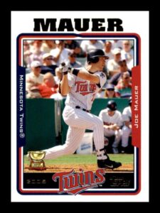 2005 topps #510 joe mauer rc rookie minnesota twins baseball nm-mt