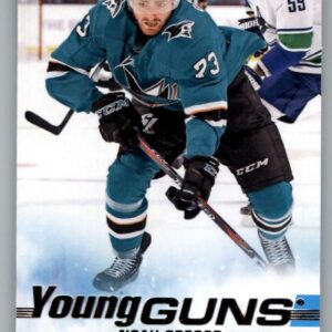 2019-20 Upper Deck Hockey #462 Noah Gregor RC Rookie Card San Jose Sharks Young Guns Official Series Two Trading Card From UD