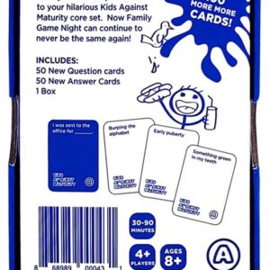 Kids Against Maturity Expansion Pack #3, Card Game for Kids and Families, Super Fun Hilarious for Family Party Game Night (Core Game Sold Separately)