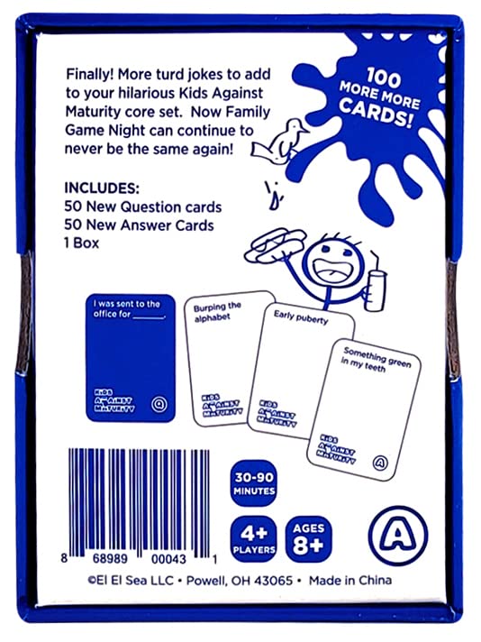 Kids Against Maturity Expansion Pack #3, Card Game for Kids and Families, Super Fun Hilarious for Family Party Game Night (Core Game Sold Separately)