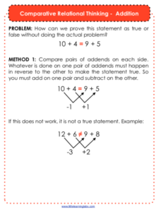 comparative relational thinking - math logic skill for balancing equations