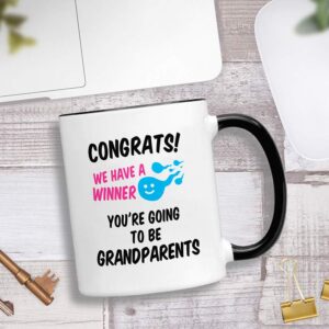 Casitika Pregnancy Announcement For Grandparents. 11 oz First Time Grandma Coffee Mug. Gifts for Baby Announcement to Grandparent. Congrats You're Going to be Grandparents.