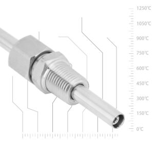 K Type Open Thermocouple, 0-1100℃ EGT Thermocouple K Type for Exhaust Gas Temp Probe with Exposed Tip and Connector K Type Thermocouple Probe for Temperature Controller