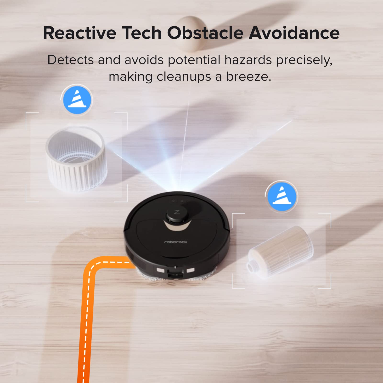 roborock S6 MaxV Robot Vacuum and Mop with Dual Cameras, Recognize and Avoids Obstacles, 2500Pa Strong Suction, Smart Mapping, Advanced Night Vision, Good for Pet Hair