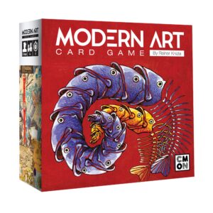 cmon modern art: the card game - a thrilling auction game for art enthusiasts, fun family game for kids and adults, ages 14+, 2-5 players, 30 minute playtime, made