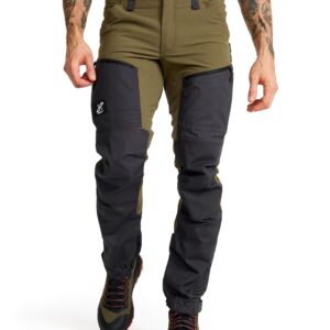 RevolutionRace Men’s RVRC GP Pro Pants, Durable and Ventilated Pants for All Outdoor Activities, Dark Olive, 2XL