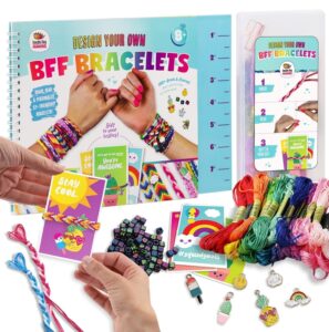 friendship bracelet making kit for girls and boys with alphabet beads, floss, string & charms | arts and crafts gifts for kids ages 8-12 | beads for jewelry making kit | friendship bracelet kit