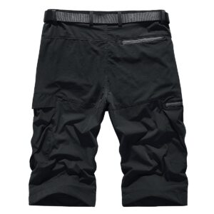 Mens UPF 50+ UV Protection Cargo Capri Pants, Moisture Wicking Hiking Long Inseam Shorts Lightweight and Breathable